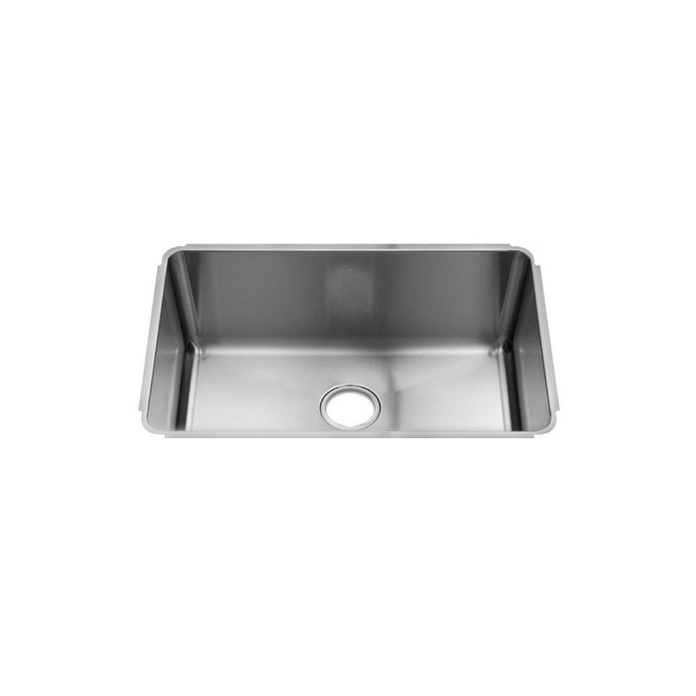 Home Refinements by Julien 003218 Classic Sink Undermount, Single 27X17X10 - Brushed Stainless Steel