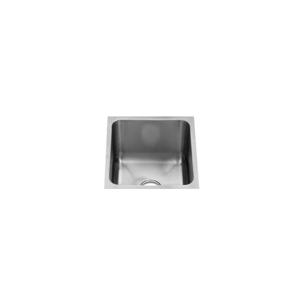 Home Refinements by Julien 003229 Classic Bar Sink Undermount 2In Drain, Single 12X15X7 - Brushed Stainless Steel