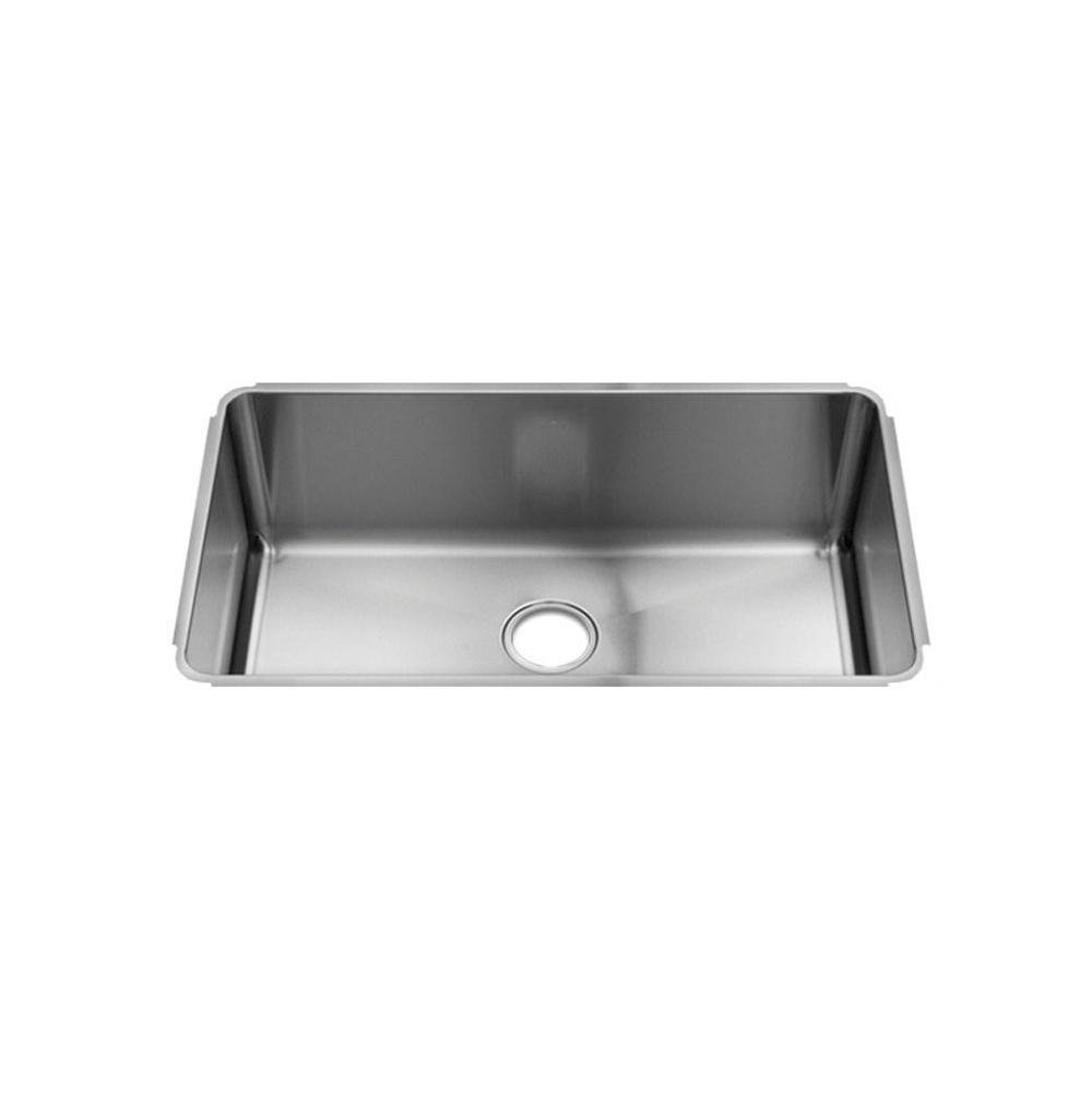 Home Refinements by Julien 003235 Classic Sink Undermount, Single 30X17X10 - Brushed Stainless Steel