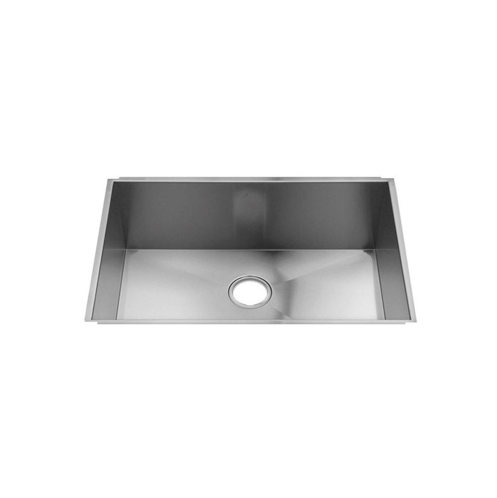 Home Refinements by Julien 003631 Urbanedge Sink Undermount, Single 27X18X10 - Brushed Stainless Steel