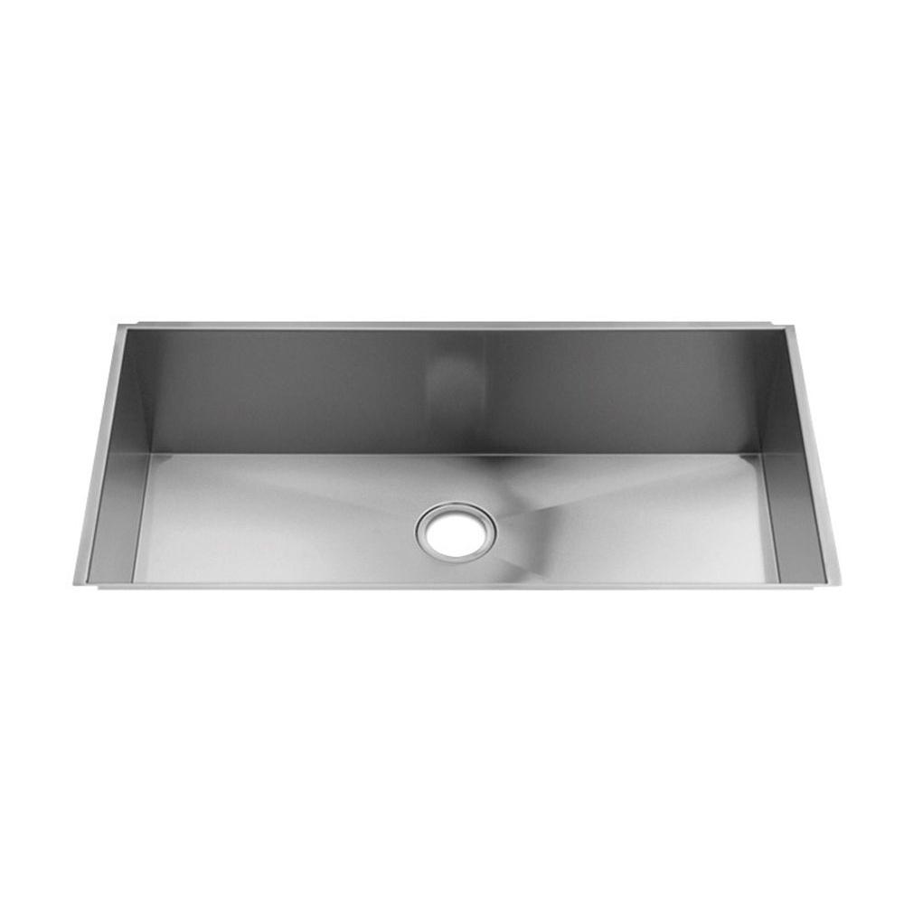Home Refinements by Julien 003634 Urbanedge Sink Undermount, Single 36X18X10 - Brushed Stainless Steel