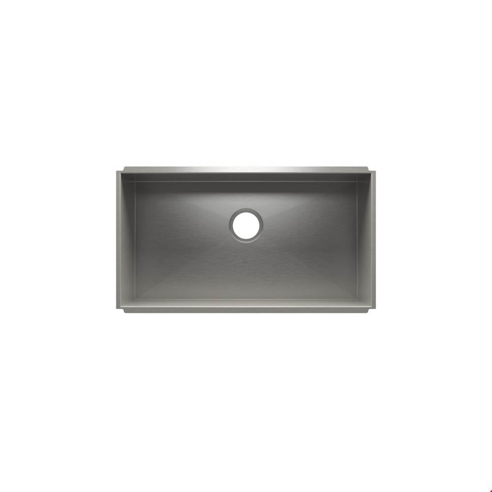 Home Refinements by Julien 003670 Urbanedge Sink Undermount, Single 33X16X8 - Brushed Stainless Steel