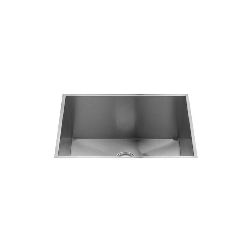 Home Refinements by Julien 003674 Urbanedge Utility Sink Undermount, Single 24X16X12 - Brushed Stainless Steel