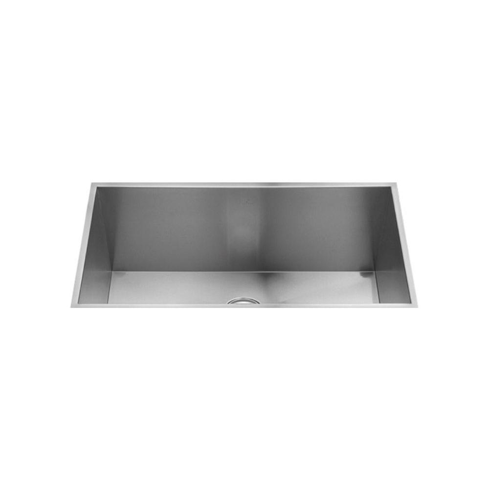 Home Refinements by Julien 003676 Urbanedge Utility Sink Undermount, Single 30X16X12 - Brushed Stainless Steel