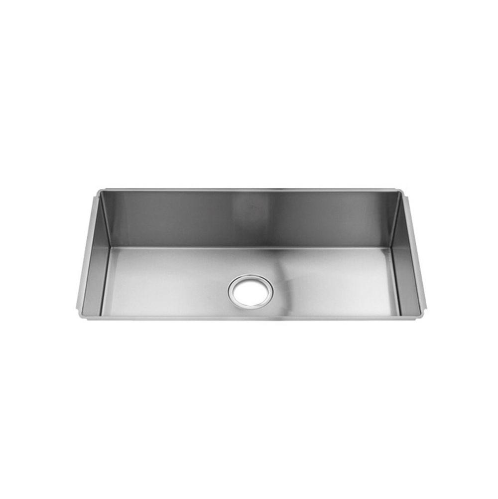 Home Refinements by Julien 003908 J7 Sink Undermount, Single 30X16X10 - Brushed Stainless Steel