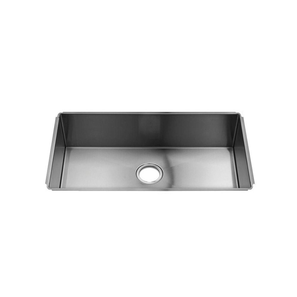 Home Refinements by Julien 003915 J7 Sink Undermount, Single 30X16X8 - Brushed Stainless Steel