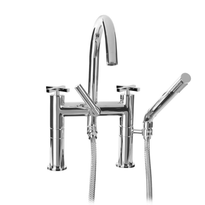Sigma 1.0008510 Contemporary Deckmount Tub Filler With Handshower Stella X - Parent