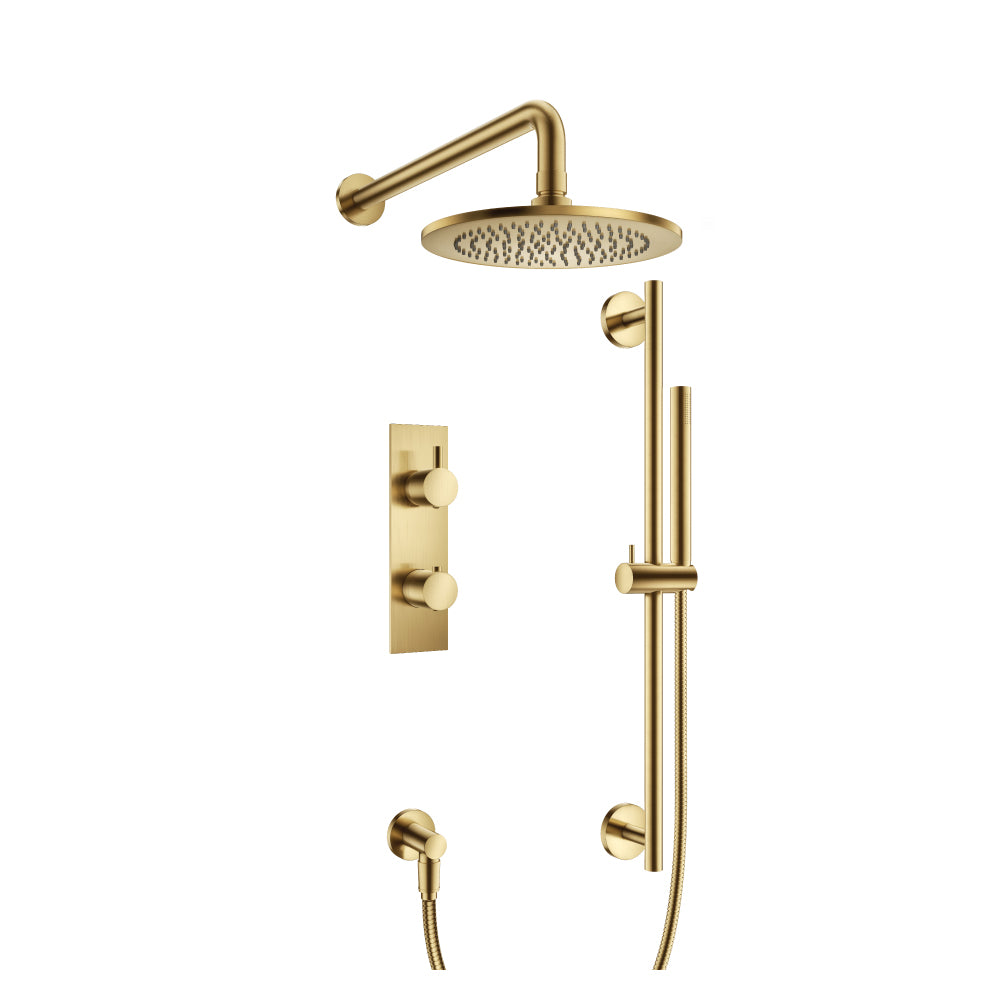 Flusso Serie 100 100.7300 Two Output Shower Set With Shower Head, Hand Held And Slide Bar