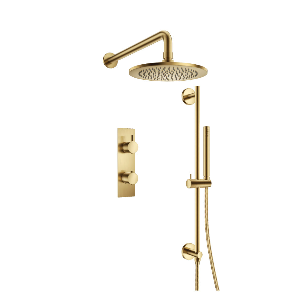 Flusso Serie 100 100.7350 Two Output Shower Set With Shower Head, Hand Held And Slide Bar