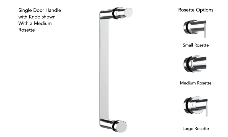 Neelnox BEA-SDKN12-SR Beaumont 12 Single Door Handle With Knob Small Rosette - Parent