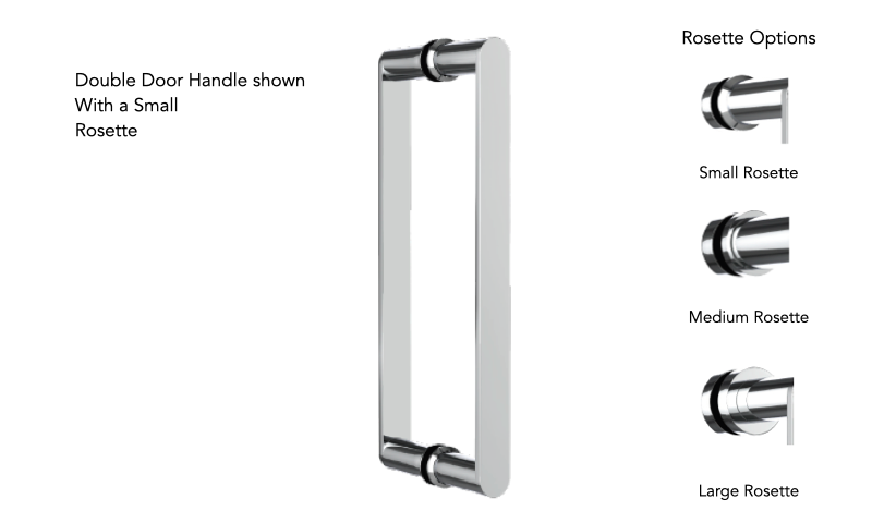 Neelnox BEA-DSD12-SR Beaumont 12 Shower Door Handle Small Rosette - Parent