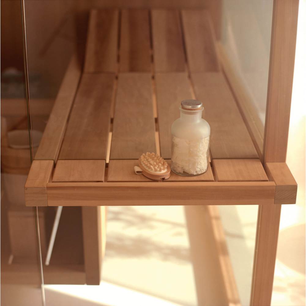 Effe AS99000249 Towel holder and shelf sauna air corner heat-treated aspen wood r.h. version