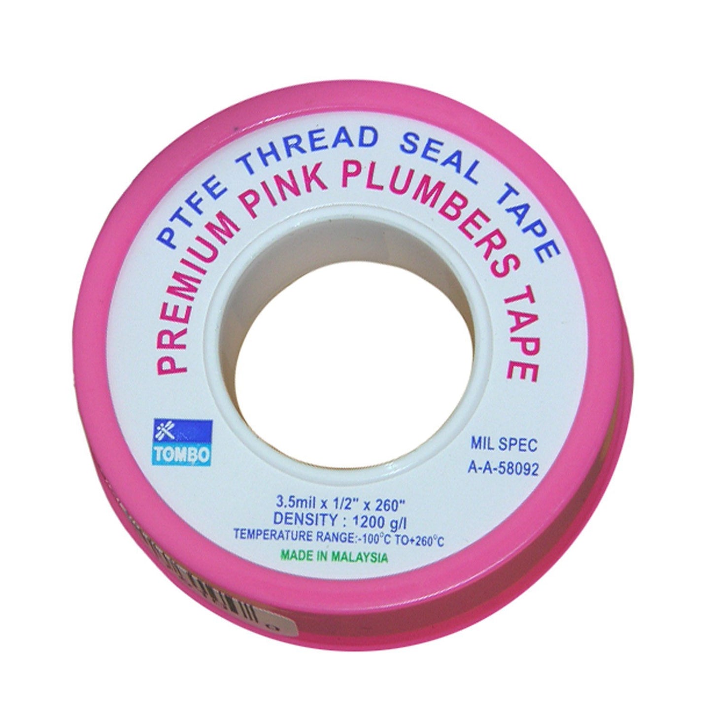 DMH D11-1030 1/2-Inch by 260-Inch High Density PTFE Thread Seal Tape, Pink