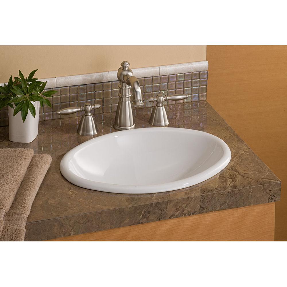 Cheviot 1102-WH Round Mini Oval Drop-In Sink - White