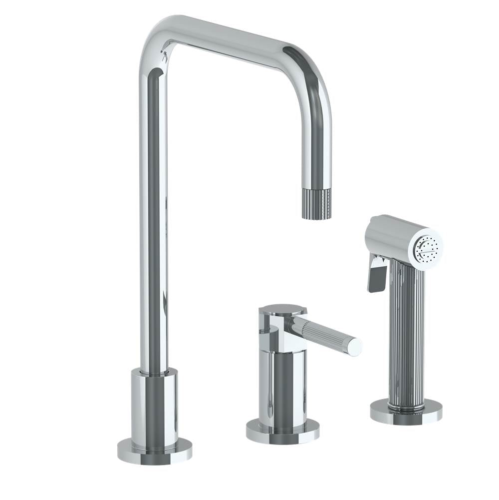 Watermark 111-7.1.3A-SP4V Deck Mounted 3 Hole Square Top Kitchen Set - Includes Side Spray - Parent