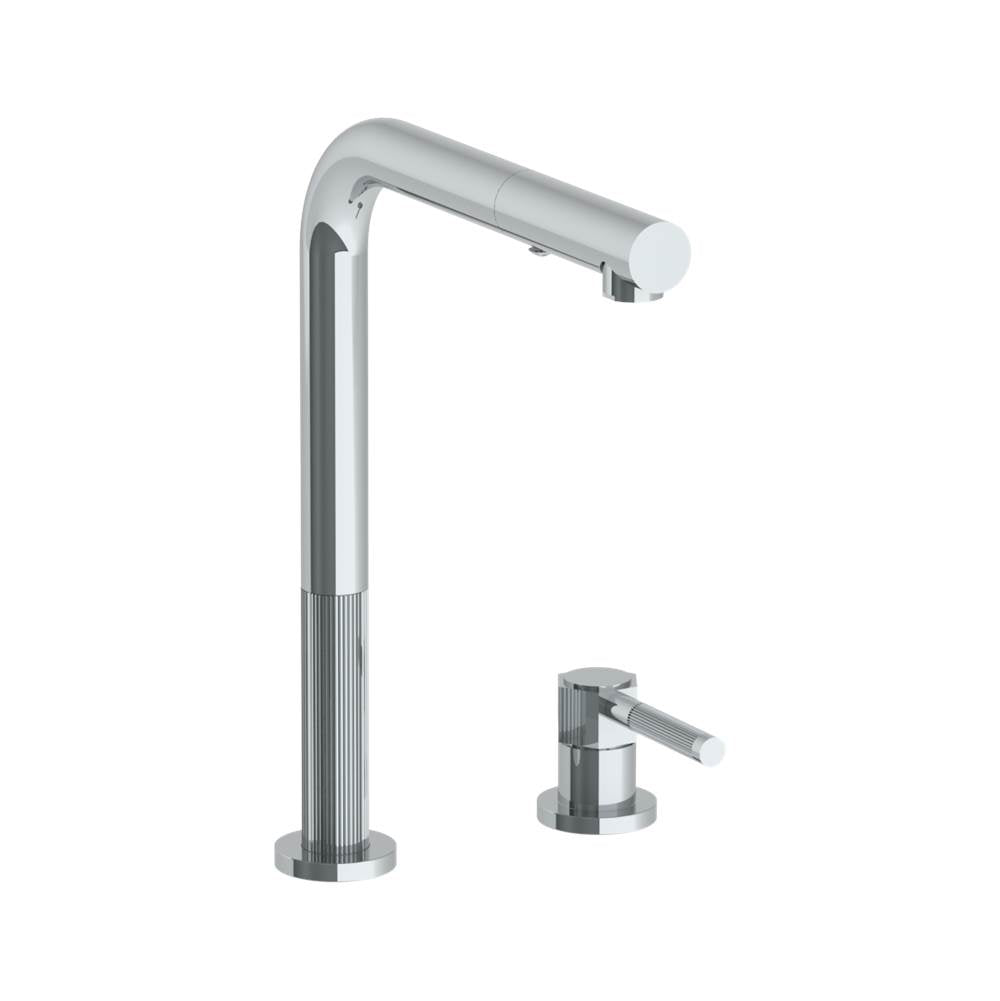 Watermark 111-7.1.3P1-SP4V Deck Mounted 2 Hole Square Top Kitchen Faucet With Pull Out Spray - Parent
