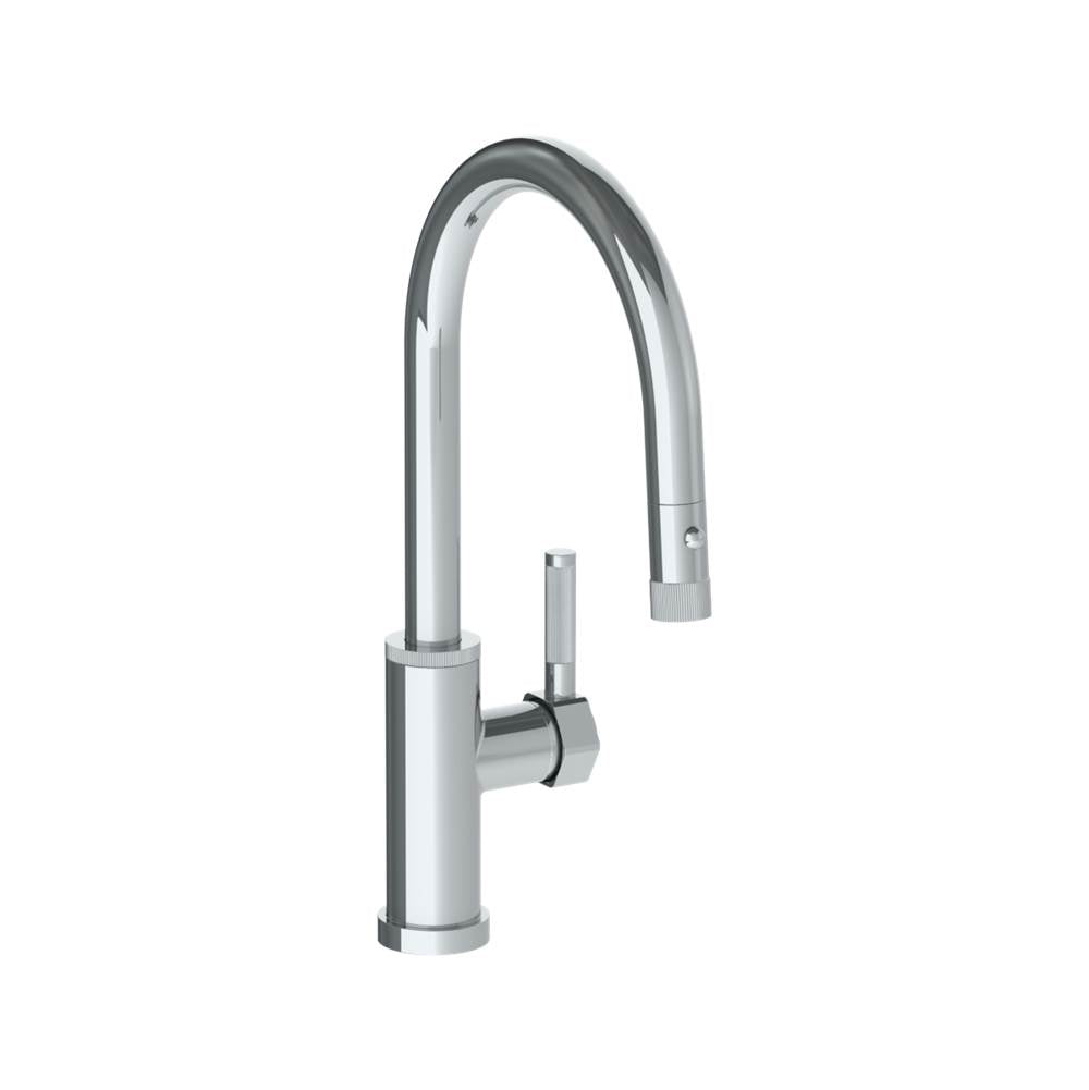 Watermark 111-7.3PG4-SP4 Deck Mounted 1 Hole Gooseneck Kitchen Faucet With Pull Down Spray - Low Spout - Parent