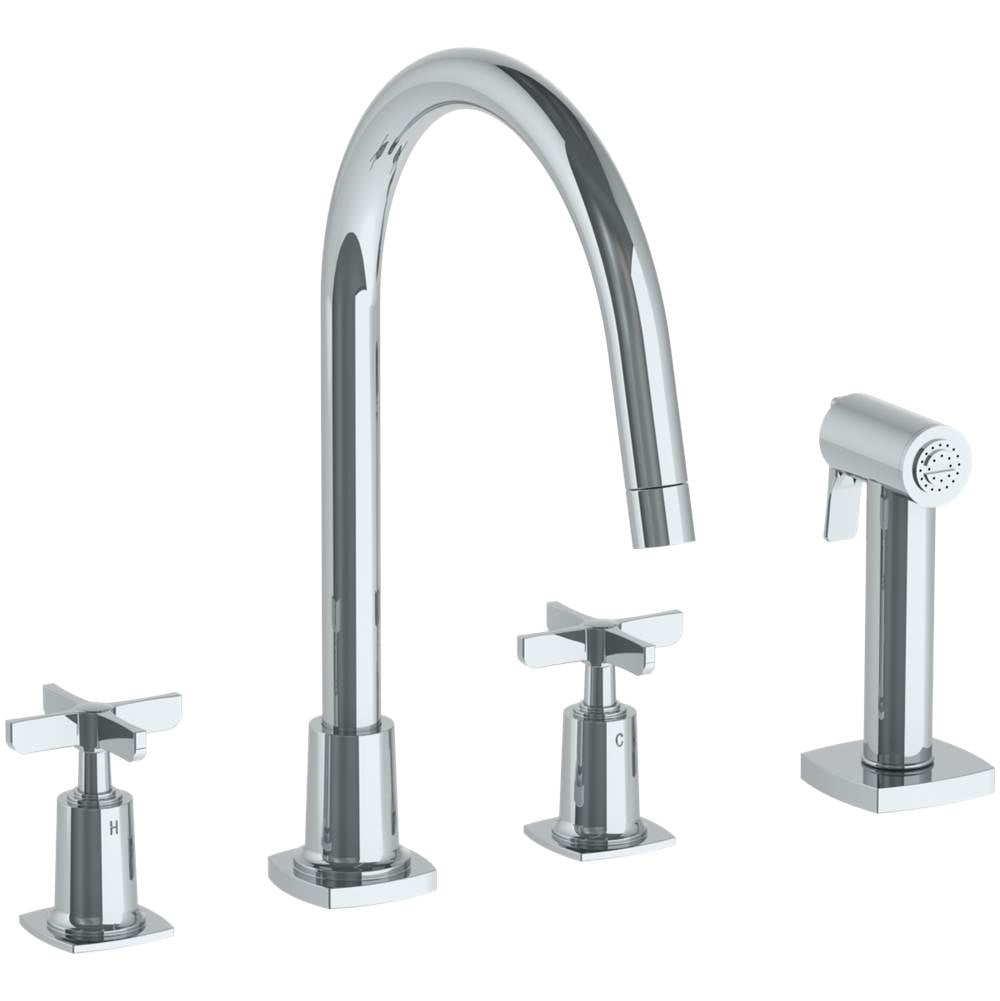 Watermark 115-7.1-MZ5 Deck Mounted 4 Hole Gooseneck Kitchen Set - Includes Side Spray - Parent