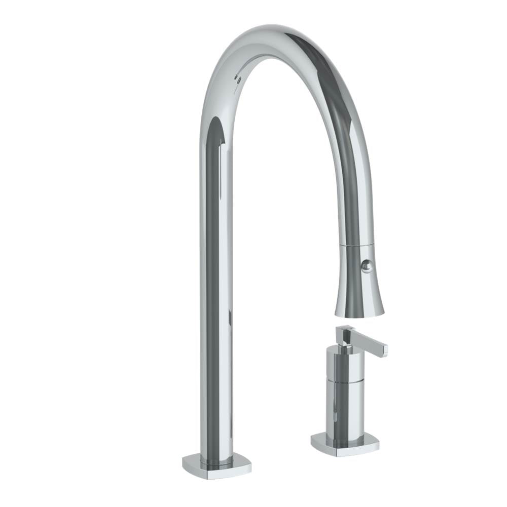 Watermark 115-7.1.3PG2-MZ4V Deck Mounted 2 Hole Gooseneck Kitchen Faucet With Pull Down Spray - Parent