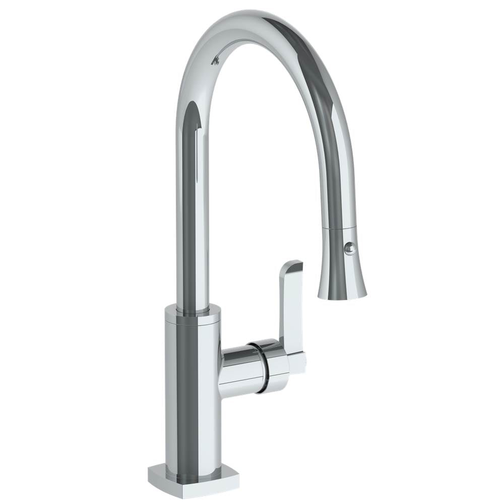 Watermark 115-7.3PG4-MZ4 Deck Mounted 1 Hole Gooseneck Kitchen Faucet With Pull Down Spray - Low Spout - Parent