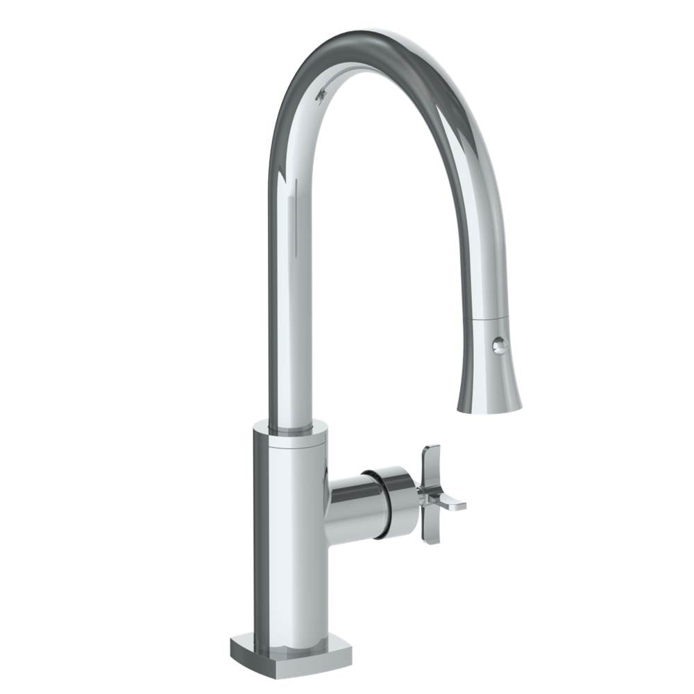 Watermark 115-7.3PG4-MZ5 Deck Mounted 1 Hole Gooseneck Kitchen Faucet With Pull Down Spray - Low Spout - Parent