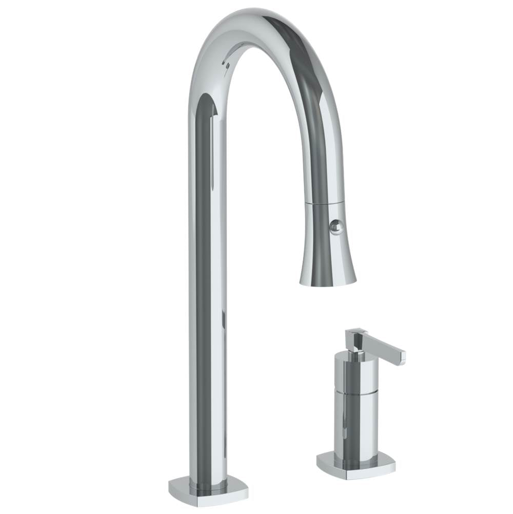 Watermark 115-9.1.3PG2-MZ4V Deck Mounted 2 Hole Gooseneck Prep Faucet With Pull Down Spray - Parent