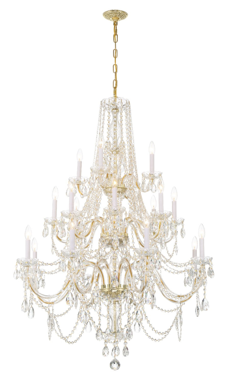 Crystorama 1157-CL-MWP Traditional Crystal 20 Light Chandelier