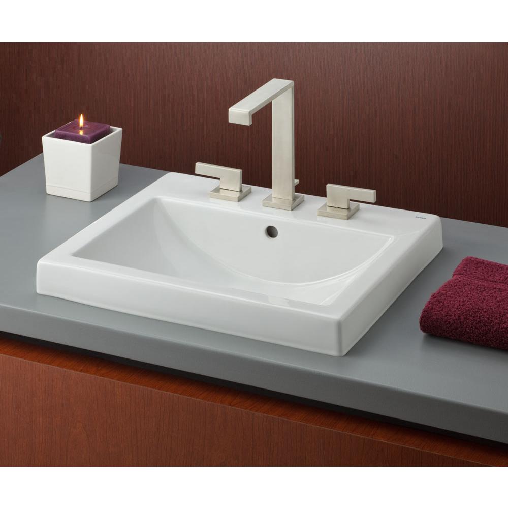 Cheviot 1190-WH-8 Square Camilla Semi-Recessed Sink - White