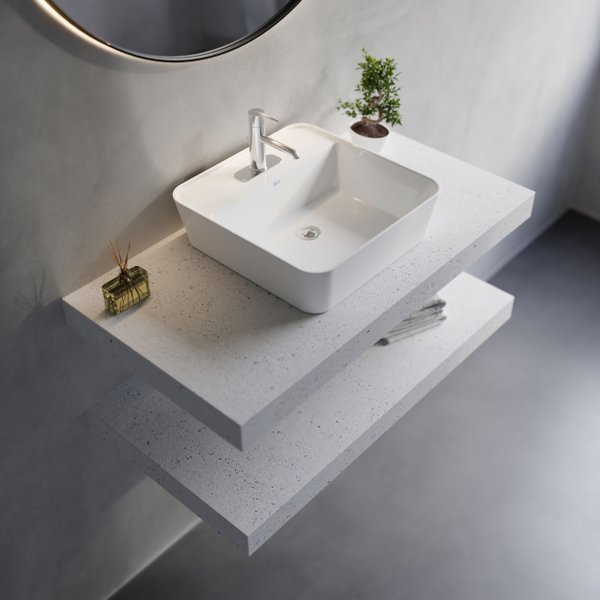 Cheviot 1238-WH-1 Square Serena Vessel Sink - White