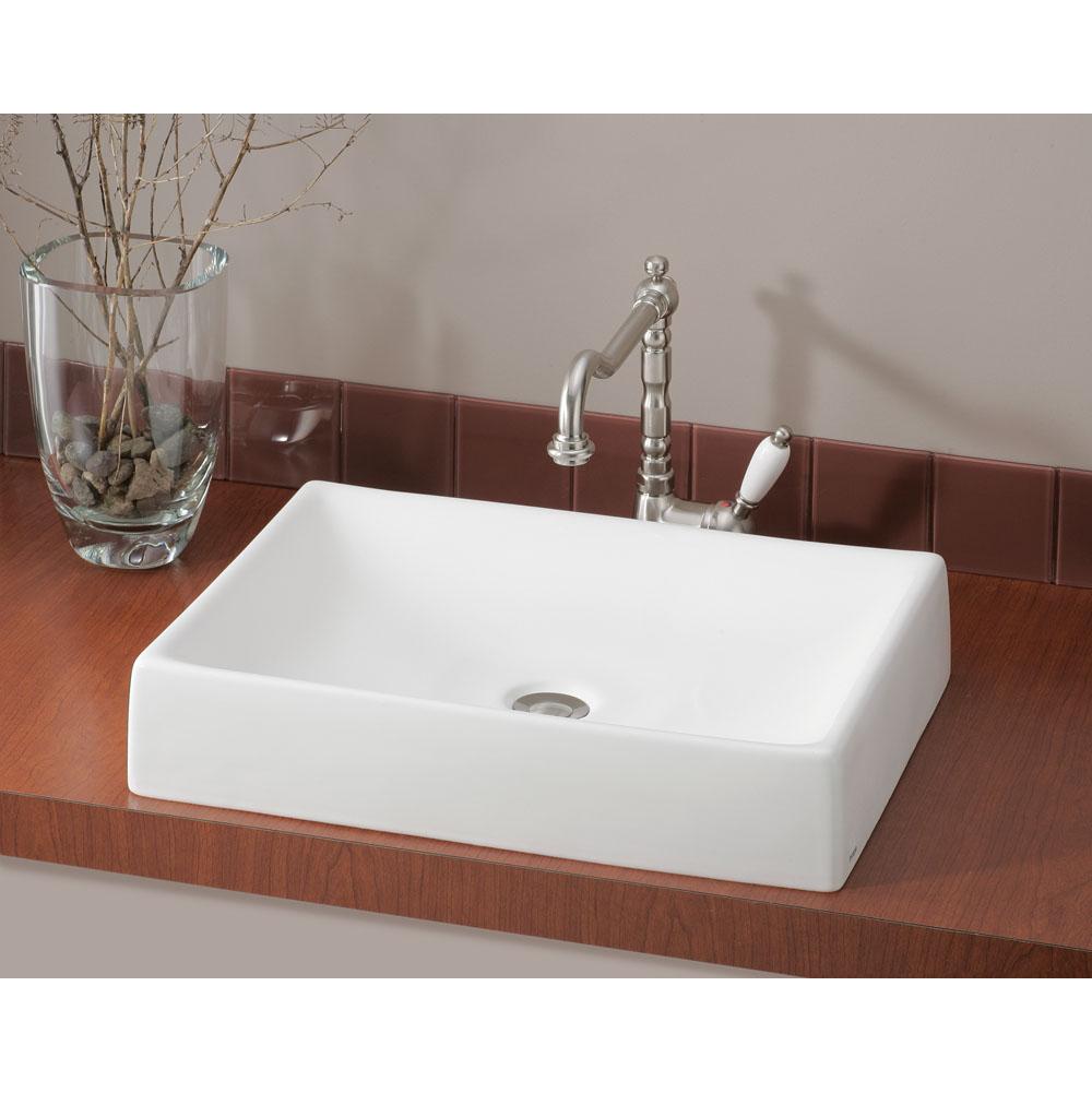 Cheviot 1246-WH Square Quattro Vessel Sink - White