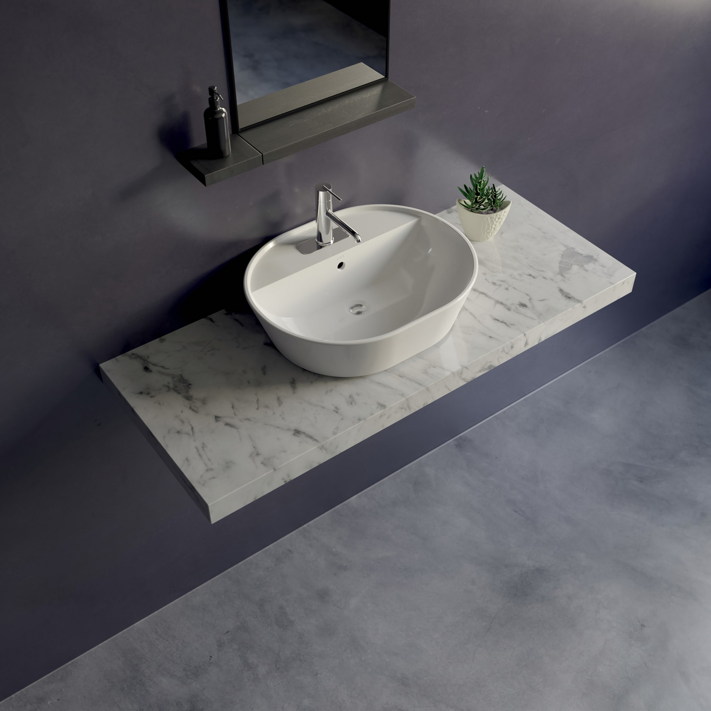 Cheviot 1286-WH-1 Specialty Geo 2 Overcounter Sink - White