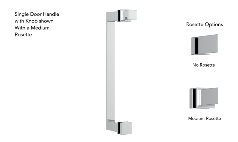 Neelnox GRN-SDKN8-MR Grande 8 Single Door Handle With Knob Medium Rosette - Parent