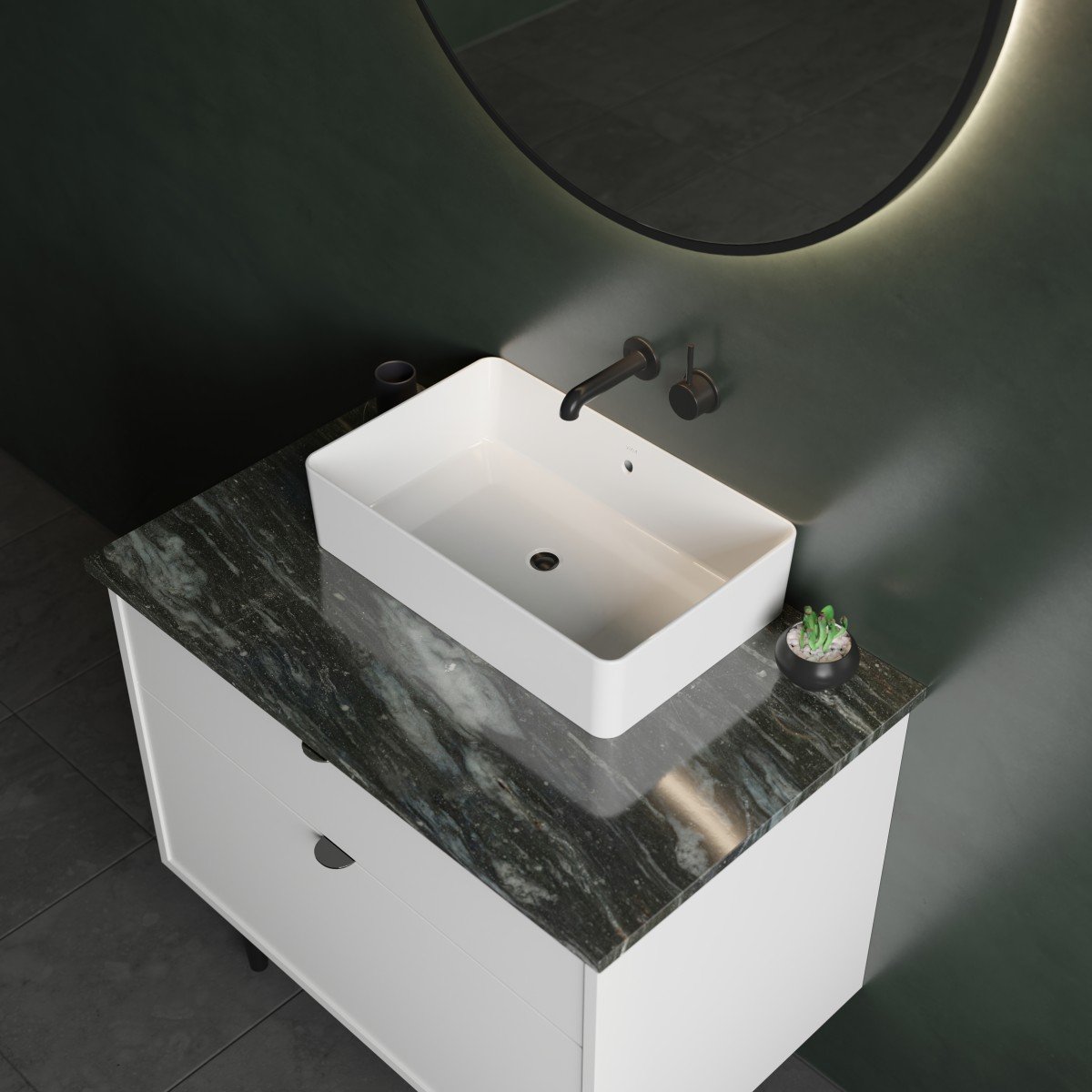 Cheviot 1290-WH Specialty Nuo 2 Vessel Sink - White