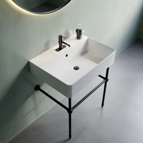 Cheviot 1295-WH-1 Nuo 2 Vessel Sink 20" White Single Hole Drilling
