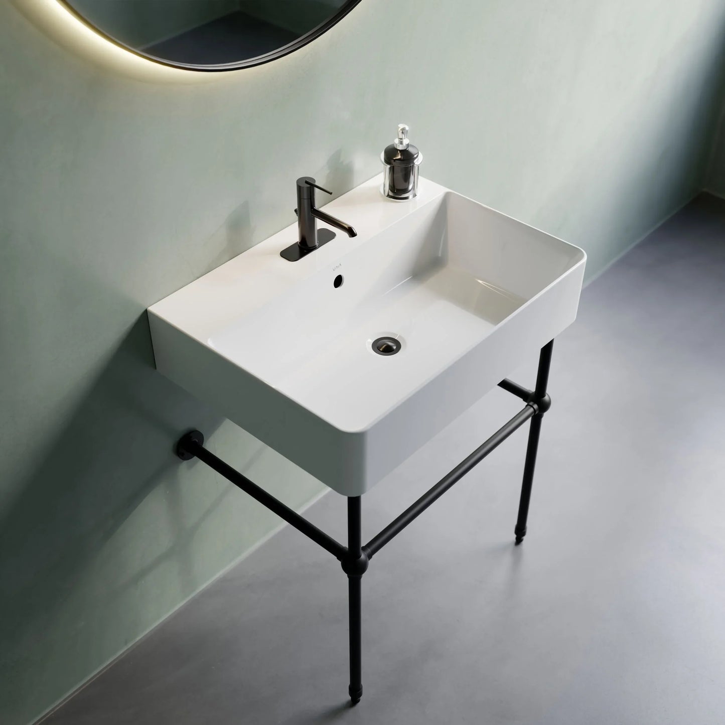 Cheviot 1296-WH-1 Nuo 2 Vessel Sink 24" White Single Hole Drilling