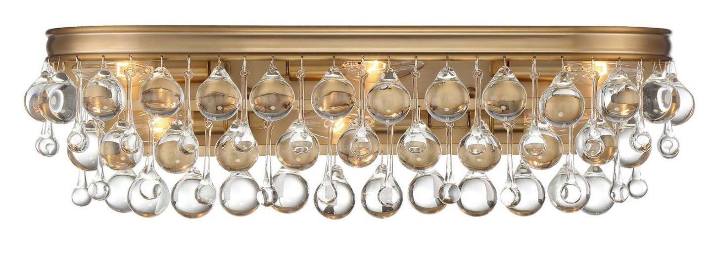 Crystorama 133 Calypso 6 Light Crystal Teardrop Bathroom Vanity