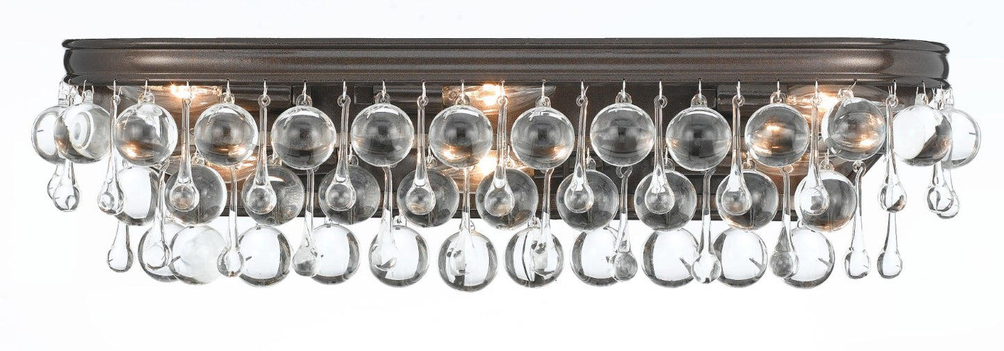 Crystorama 133 Calypso 6 Light Crystal Teardrop Bathroom Vanity