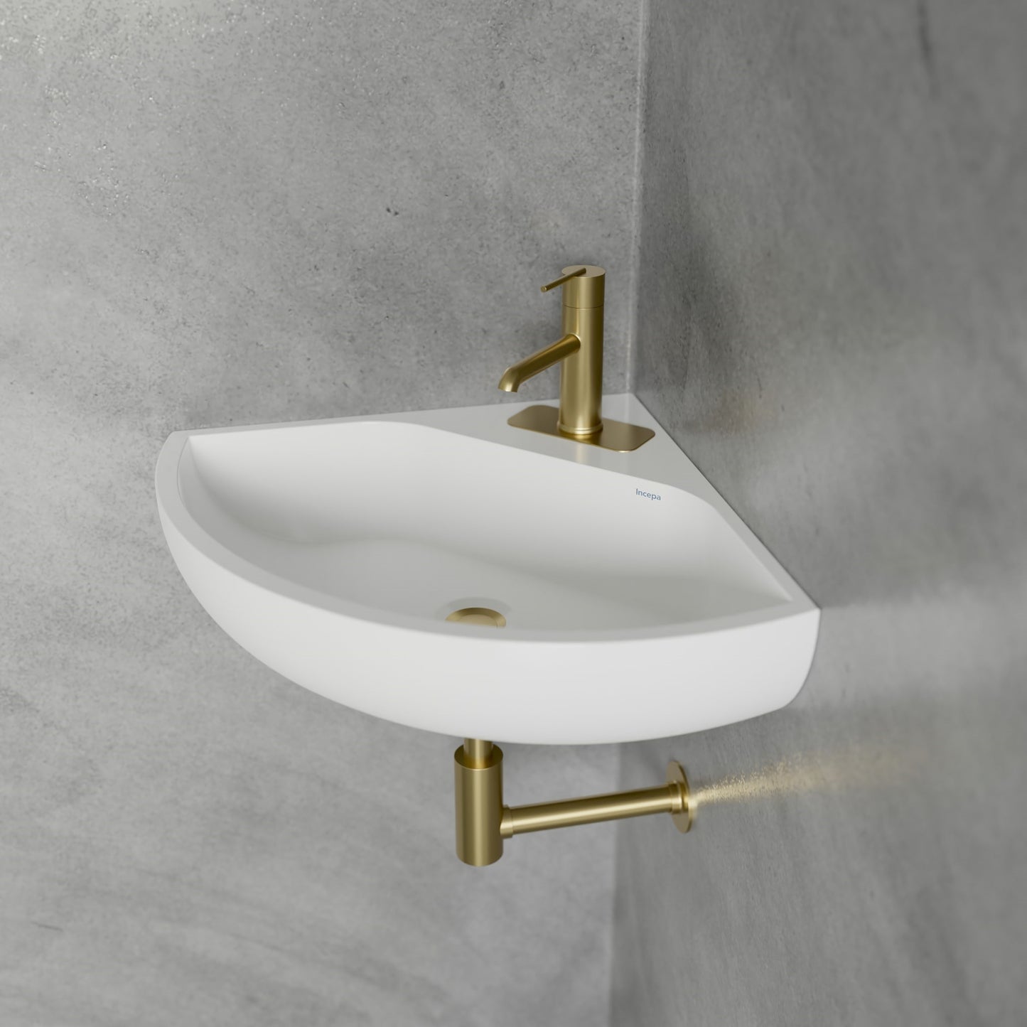 Cheviot 1351-WH-1 Specialty Angle Corner Sink - White