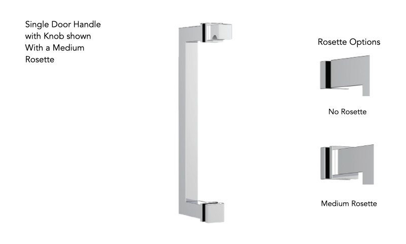 Neelnox UNI-SDKNA18-MR Universal A 18 Single Door Handle With Knob Medium Rosette - Parent