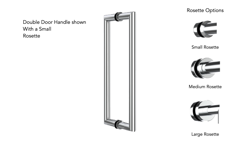 Neelnox FRM-DSD8-SR Form 8 Shower Door Handle Small Rosette - Parent