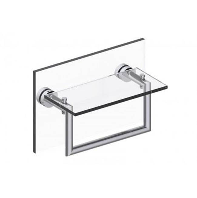 Kartners 144676TG Oslo 10" Glass Shelf With Towel Rail Through Glass - Parent