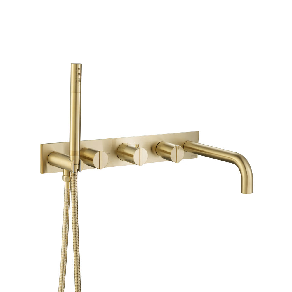Flusso 145.2691 Wall Mount Tub Filler With Hand Shower