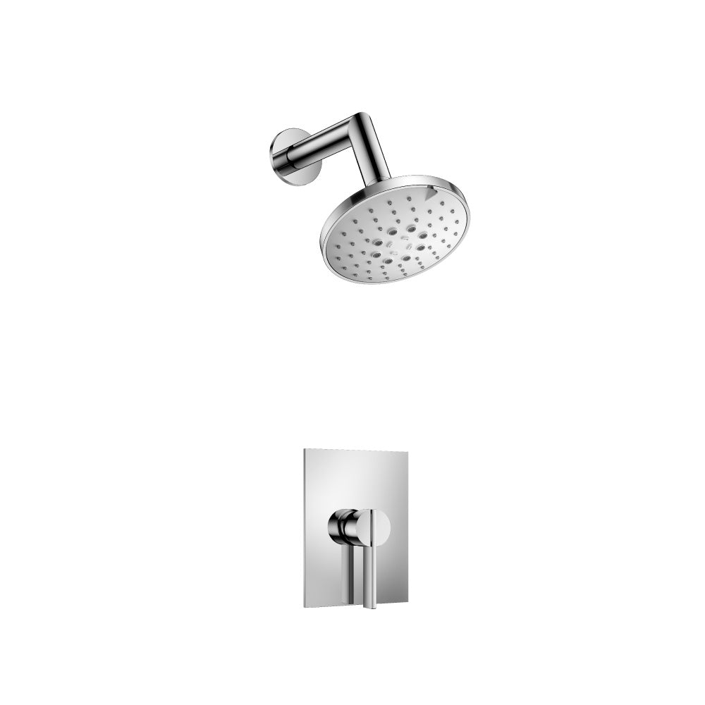 Flusso Serie 145 145.3000CP Single Output Shower Set With ABS Shower Head & Arm - Chrome
