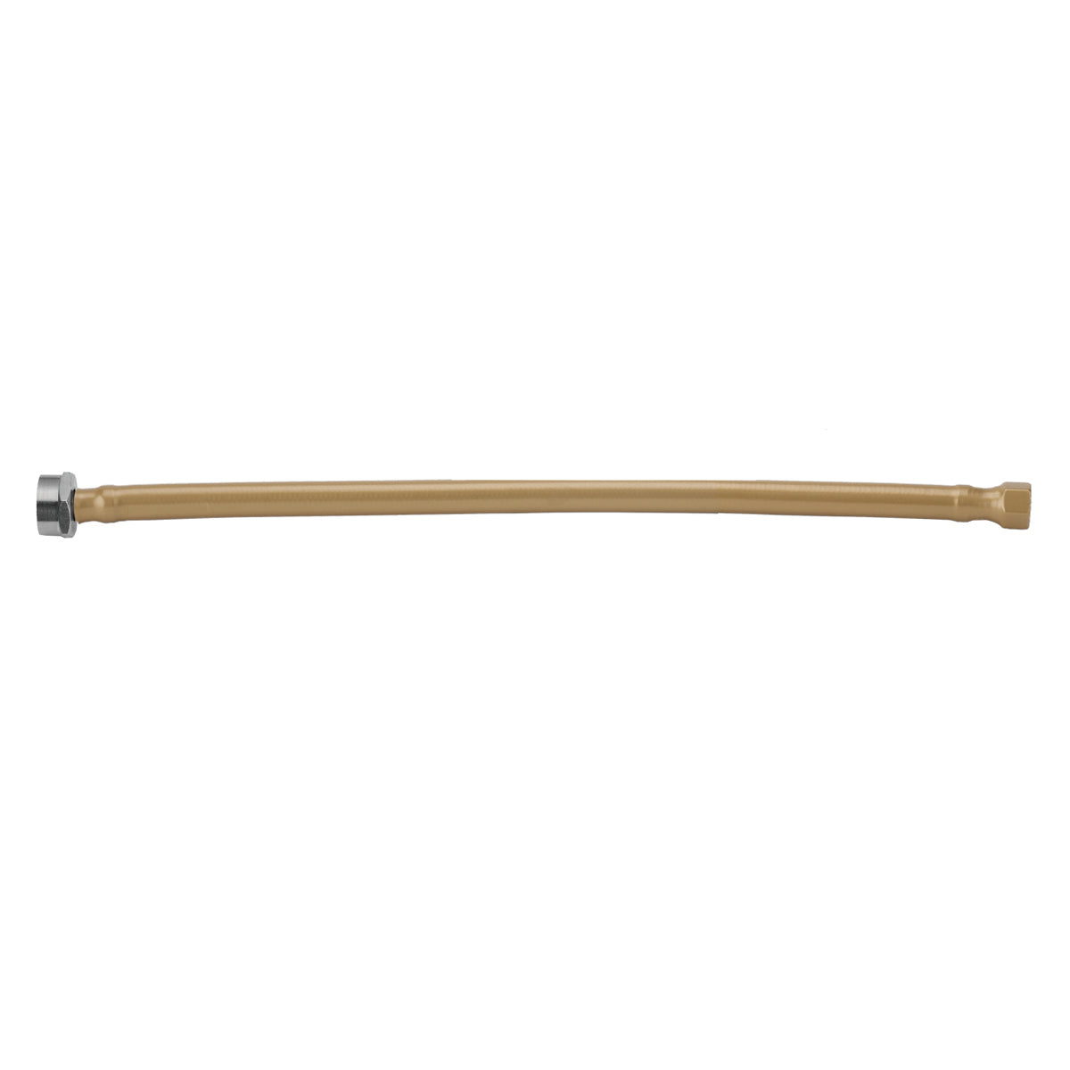 Jaclo 156-MN-SS-BLND Jacloflex™ Blonde (Blnd) Decorative Cover Stainless Steel Flexible Braided 3/8" O.D. X 7/8" I.D.- 12" Toilet Supply Line With Metal Nut - Blonde
