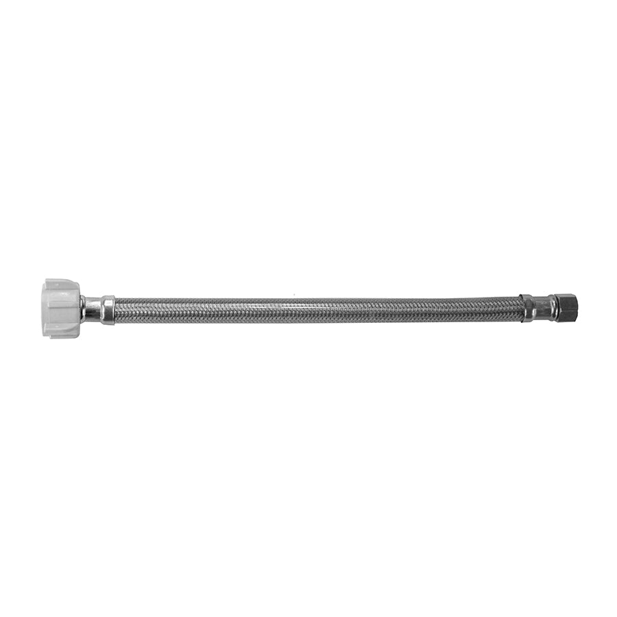 Jaclo 157-SS-CLR Jacloflex� Clear Stainless Steel Flexible Braided 3/8" O.D. X 7/8" I.D.- 20" Toilet Supply Line Plastic Nut