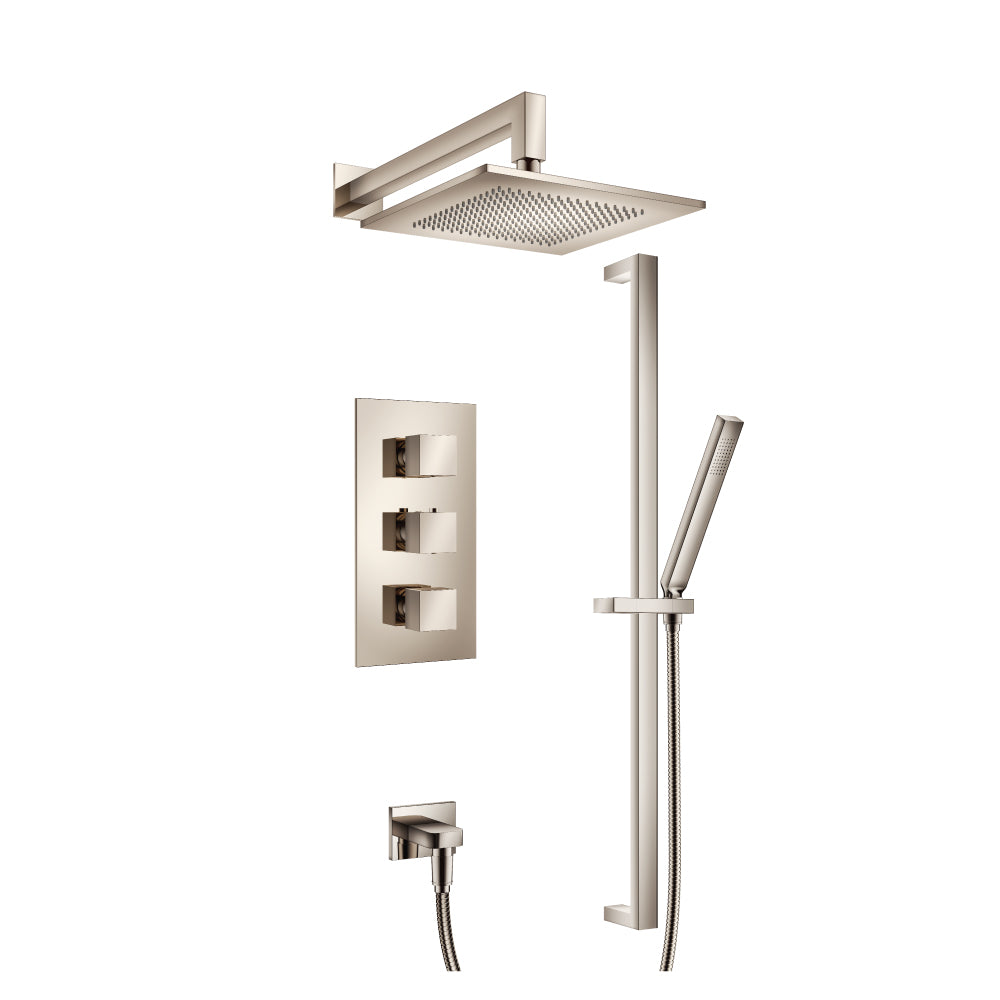 Flusso Serie 160 160.7200 Two Output Shower Set With Shower Head, Hand Held And Slide Bar