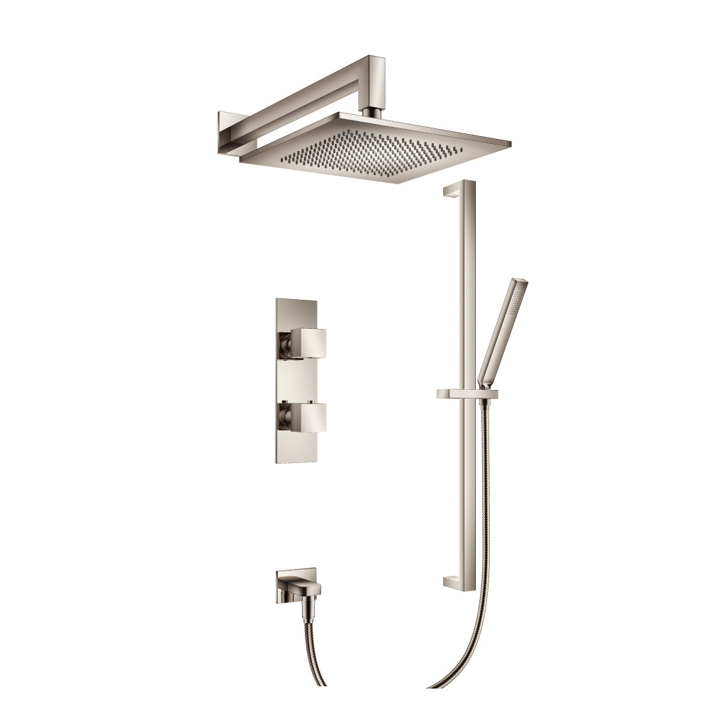 Flusso Serie 160 160.7300 Two Output Shower Set With Shower Head, Hand Held And Slide Bar