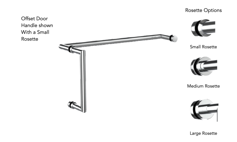 Neelnox FRM-OSD12X18-SR Form 12X18 Shower Door Handle Small Rosette - Parent