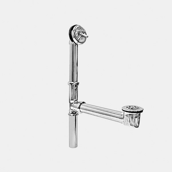 Sigma 18.11.200 Exposed Standard Trip Waste And Overflow Completely Plated 16'' Tall 17 Gauge - Parent