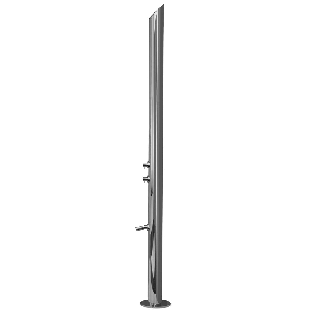Jaclo 1800-PSS Aqua Adagio Outdoor Shower Column- Floor Install - Polished Stainless
